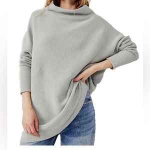 Free People Ottoman Slouchy Tunic Sweater Oxide